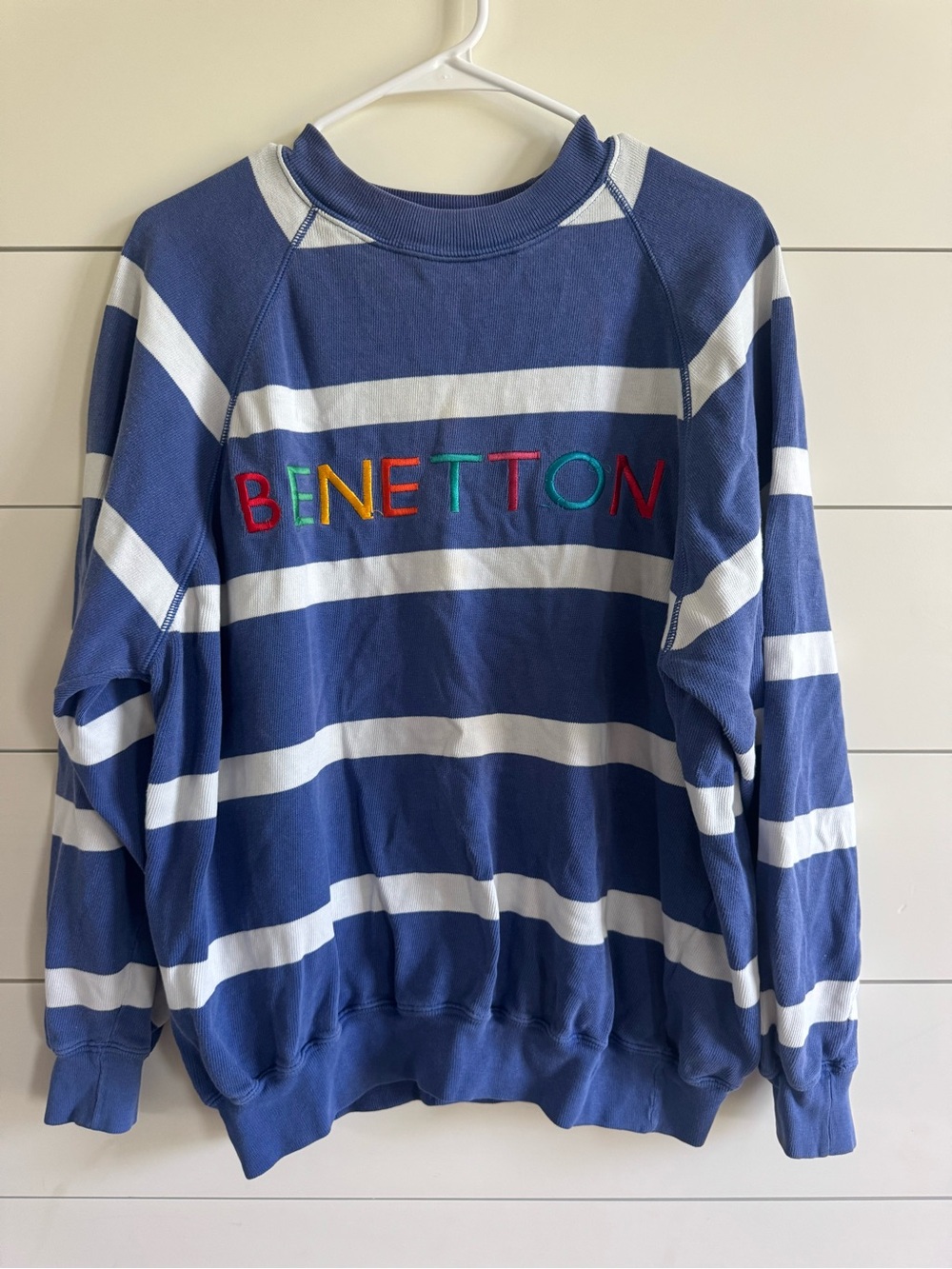 Vintage 1980s/1990s United Colors of Benetton striped crewneck sweatshirt